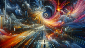 Abstract depiction of 2026 technological inversion.