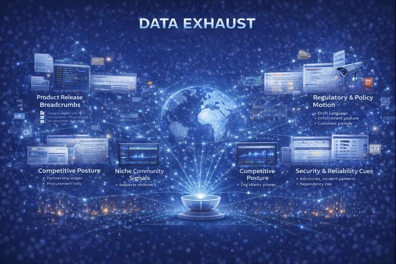 an illustration of data exhaust