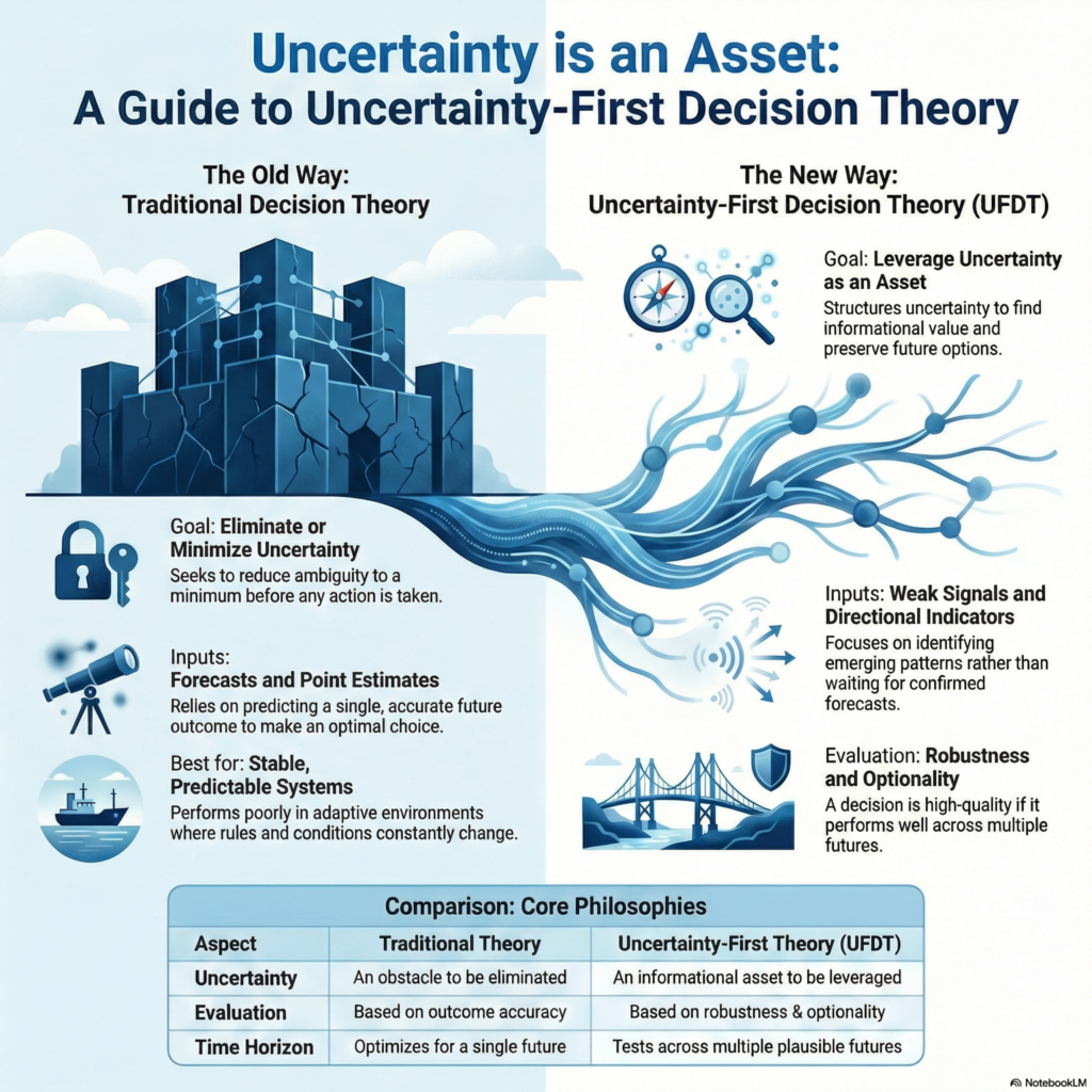 Uncertainty‑First Decision Theory